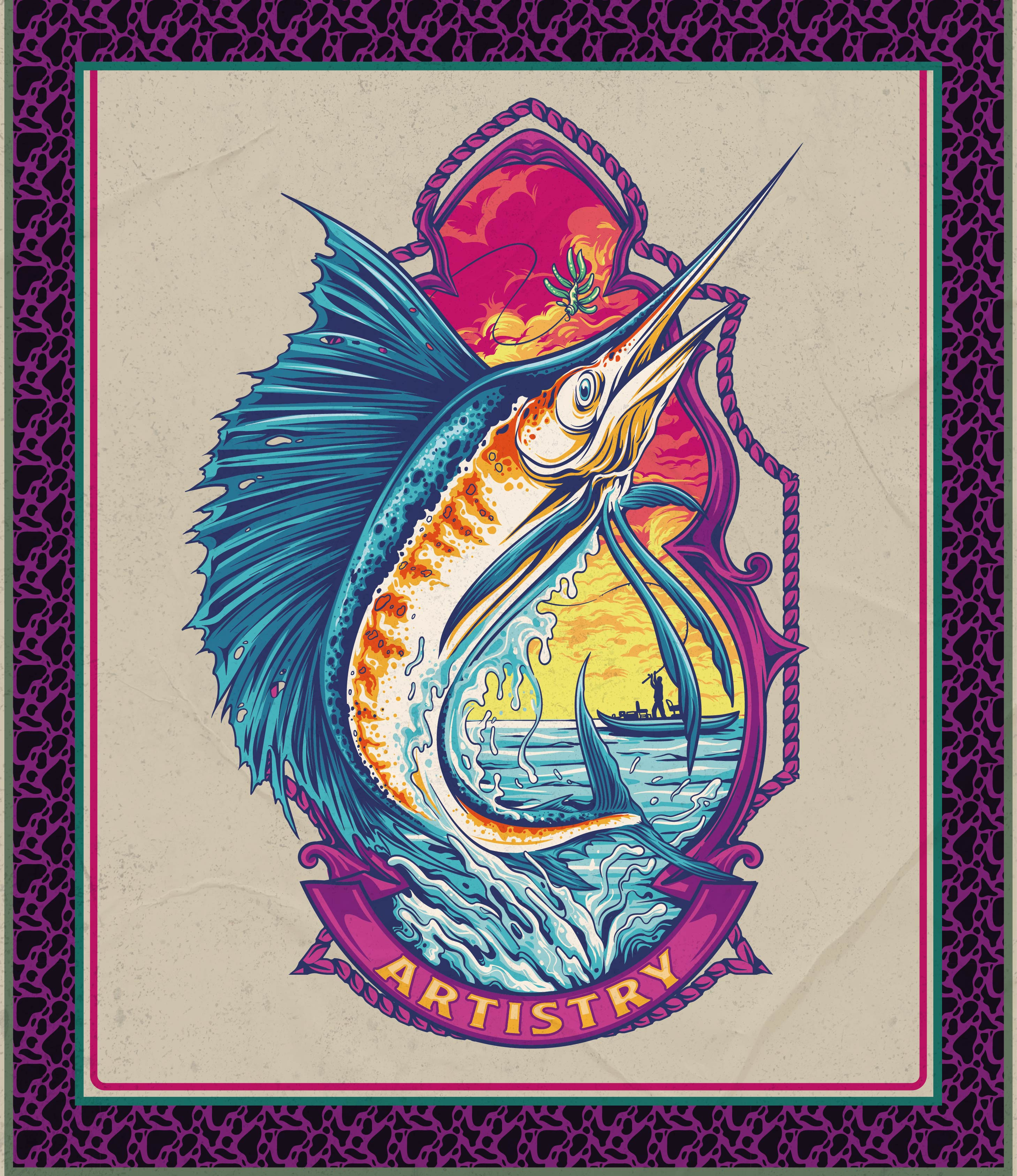 Artistry Adventure Series badge logo beach brand identity branding camp camping colorfull design fish fishing graphic design icon illus illustration light logo sea ui vector wood