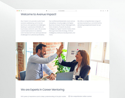 AVI Career Page about career consultant consulting landingpage ui visual design wealth4us