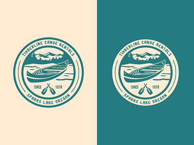 Timberline Canoe Rentals badges adobe badge badgedesign canoe graphic design illustrator oregon outdoor retro vintage