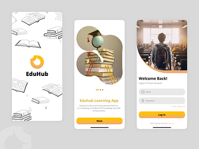 EduHub- Learning Mobile App app designer dribbble education learning learningapp mobilapp productdesign shots uiux webdesign