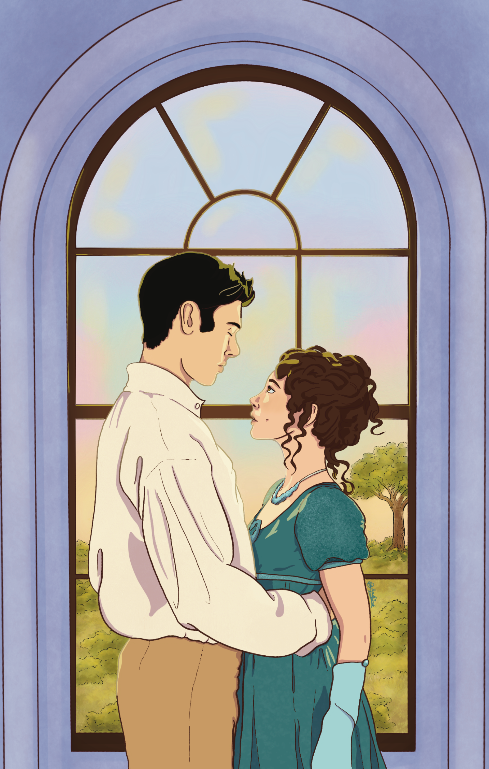Fictional Editorial Design for Romance Book. art cover editorial graphic design illustration procreate regency art