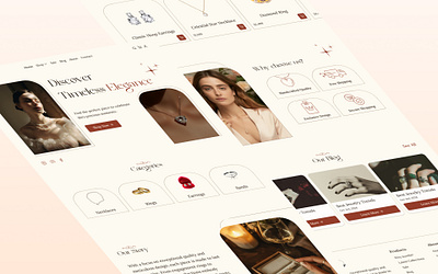 Aurelia - Jewelry eCommerce Landing Page design figma ui uiuxdesign userinterface ux webdesign