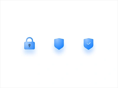 Glowy icons 3d colorful data free freebies icon pack icon set icons lock realistic security shield skeuomorphic skeuomorphism