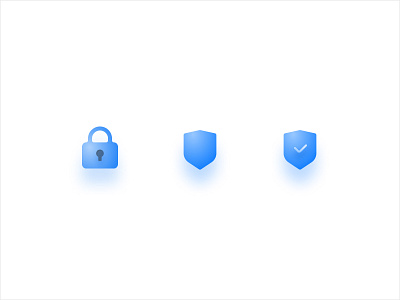 Glowy icons 3d colorful data free freebies icon pack icon set icons lock realistic security shield skeuomorphic skeuomorphism