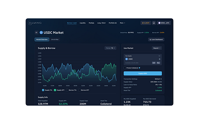 DeFi Market Overview Dashboard branding crypto dashboard defi design graphic design ui ux