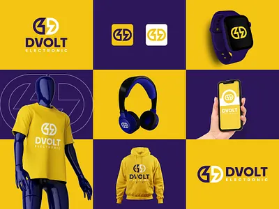 Dvolt Electronic Minimal D Letter Energy Industry Branding brand d branding creative design electrical graphic design logo logos minimalist modern modern logo vector