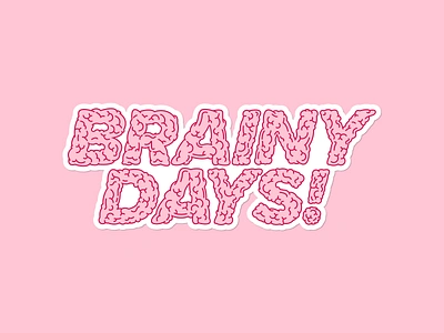 Brainy days stickers graphic design