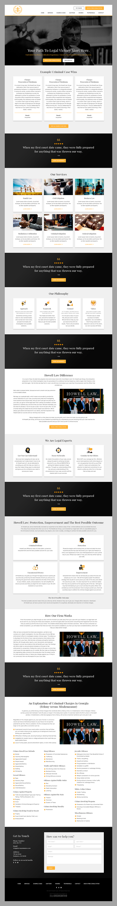 Howell Law // Web Design advocate attorney law law firm lawyer legal legal firm mediation web design