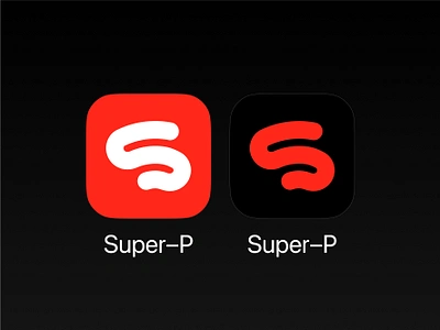 Super–P / Surfing through the city app app icon artwork brand design branding design graphic design illustration logo mark pictogram vector visual design