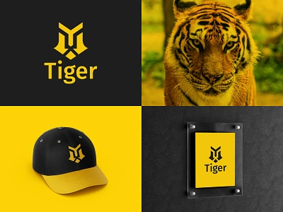 Tiger logo animal branding brandmark design geometric graphic design logo logo designer logo presentation mascot minimal modern tiger unique visual design