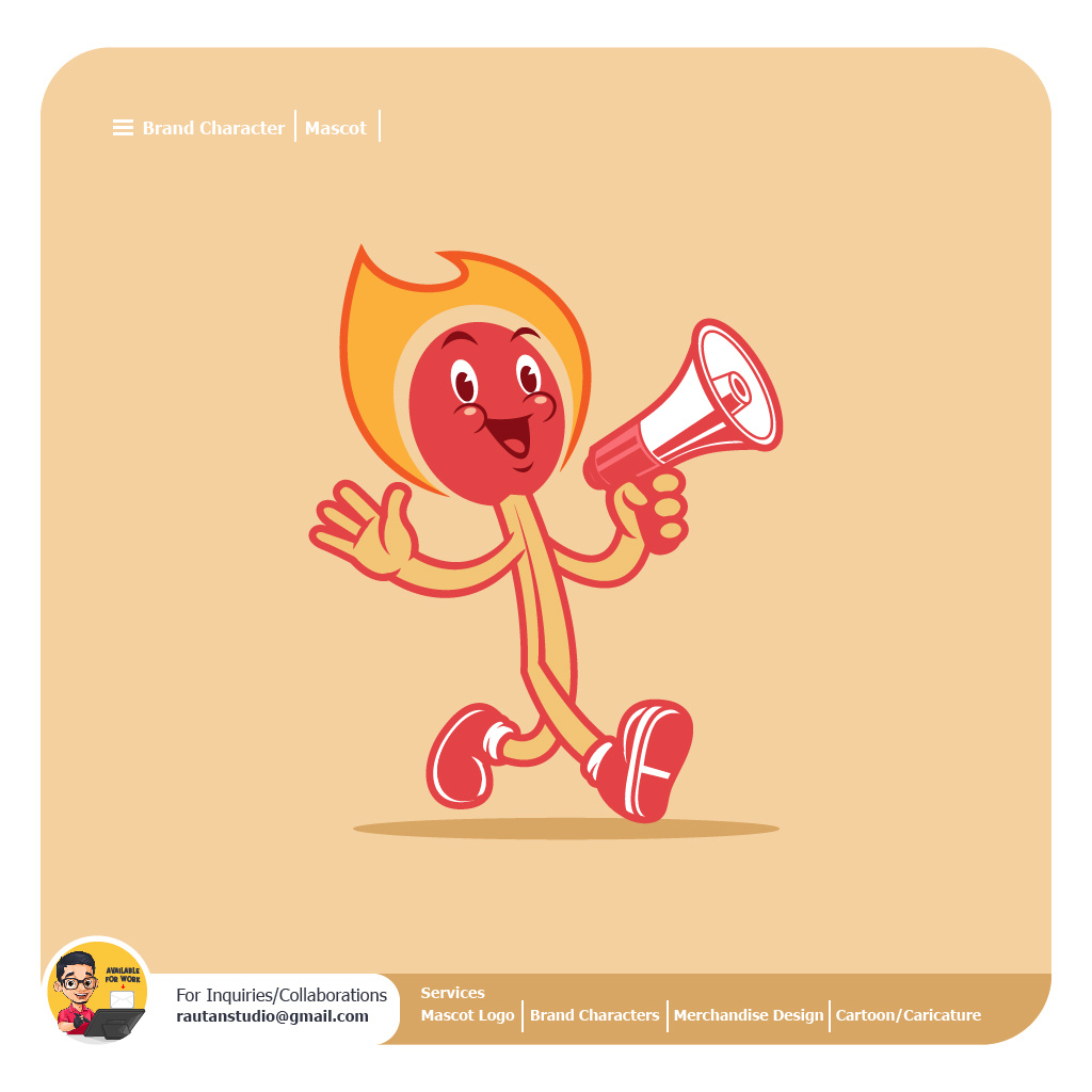 Matchstick branding cartoon character design illustration logo mascot