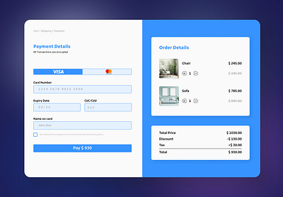 Checkout page UI Design checkou checkout page checkout screen clean dailyui dashboar design e comerce figma minimal modern order pay payment saas ui ui design uiux ux ux design