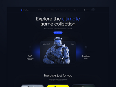 Game Store Website concept dark design game gradient interface store ui ux webdesign website