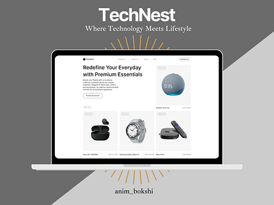 TechNest: Where Technology Meets Lifestyle design landing page product design ui uiux uiux design user experience ux