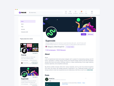 Findure Company Profile branding company design landingpage productdesign profile ui uidesign ux visual design wealth4us
