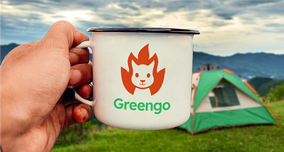 Greengo | Illustrative logo | Branding banner branding camping design figma graphic design identity illustration illustrative logo illustrator logo minimalism squirrel vector