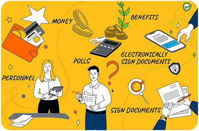 Illustrations for the mineral and chemical company EuroChem character characters design