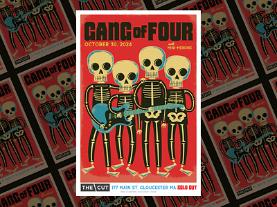 Gang of Four Gig poster concert poster design gig poster graphic design illustration music poster design punk punk rock typography vector