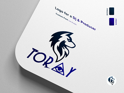 TOR👀Y Dj & Producer Logotype brand branding color schemes custom font family custom shapes dj producer full layered graphic design icon app application mobile icons designer illustrator ai lion eyes logo logotype photoshop psd pixel perfect print designer the all seeing eye toray youtube deezer typo typography ui ux designer youtube banner