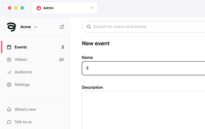 Event creation animation branding button calendar contrast countdown creation event input landing management product register registration page settings speakers ui ux web webinar