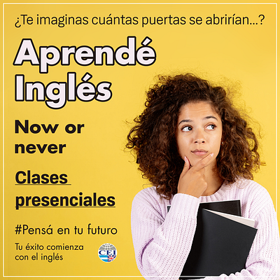 English Institute - Onsite Classes - Meta Campaign advertisment branding campaign design marketing meta promo