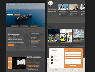 Customs Clearance Landing Page customs f figma graphic design landing page ui ux