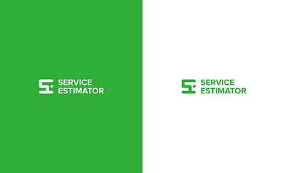 Service Estimator Logo green lettermark logo typography ui xd