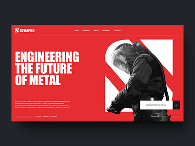 SteelPro - Website Design animation construction design landing ui ux web web design website