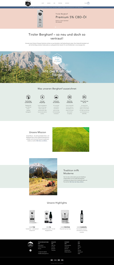 Tiroler Berghanf cms css seo shop ui