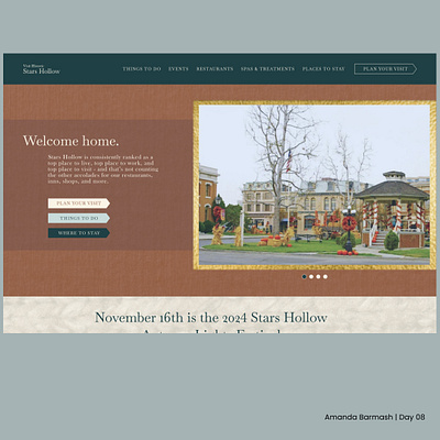 Hero section for a historical town's tourism site 30 days of web design hero section home page landing page web design