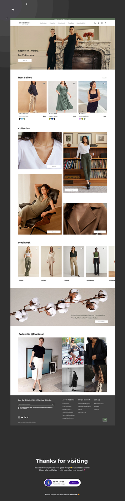 Fashion Dress E-commerce Website Design amazon design design e commerce fashion fashion wesite design fasion website figma homepage landing page shopify design ui ux web web design website wwebsite