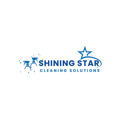 SHINING STAR CLEANING SOLUTION LOGO animation branding design graphic design logo vector