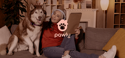 Pawly - Ped adoption app app design branding graphic design logo ui