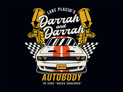 Darrah & Darrah Autobody apparel design branding design graphic design logo logo design visual identity