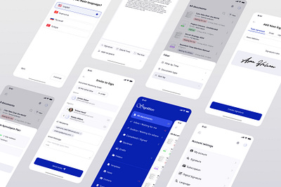 Mobile App Design for Signillion dashboard design system design update mobile application mobileapp mobileappdesign saas ui