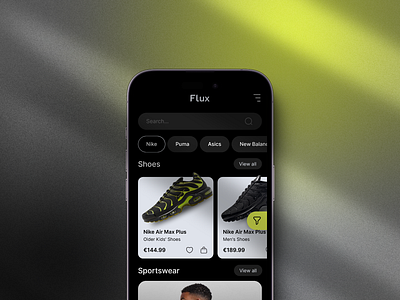 Mobile App: Shopping Experience animation app design figma mobile shoes ui ux