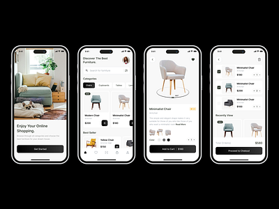 furniture mobile app card clean decoration ecommerce furniture furniture app furnitures homedecor interior interior design marketplace mobile mobile app mobile app design responsive shop sofa store ui ui design