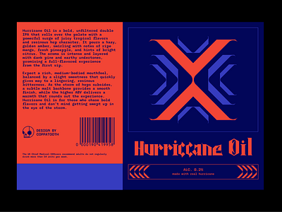 Hurriccane Oil - IPA Label brand identity branding design graphic design icon letter lettering logo typography