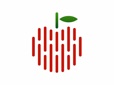 Cherry Fruit Lines Logo apple cherry fruit icon logo mark symbol