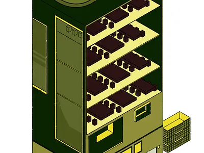 DISTRIBUTOR OPEN 🧃 colors design distributor green illustration openspace procreate yellow