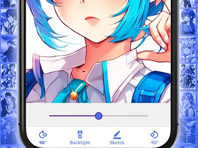AR Drawing Anime App UI/UX Design(screenshots) android app android development anime app app design graphic design screenshots ui ux