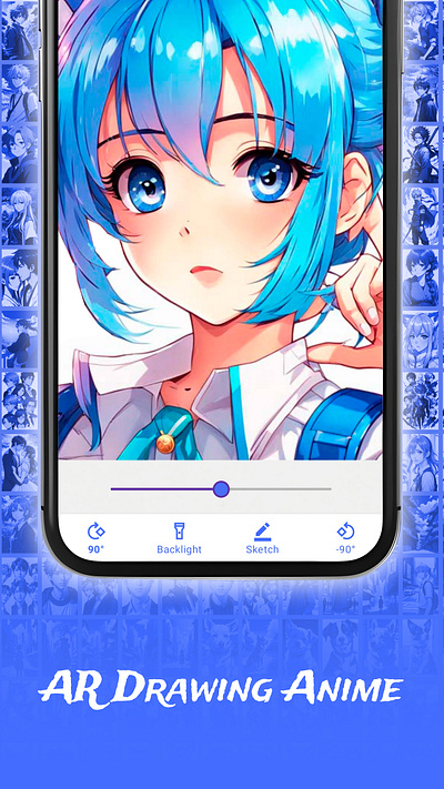 AR Drawing Anime App UI/UX Design(screenshots) android app android development anime app app design graphic design screenshots ui ux