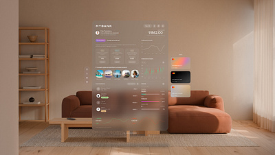(Apple Vision Pro) MY BANK – Multi-Platform Banking App apple apple vision pro banking design ui ux vision vision pro