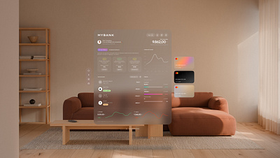 (Apple Vision Pro) MY BANK – Multi-Platform Banking App apple apple vision pro banking design ui ux vision vision pro