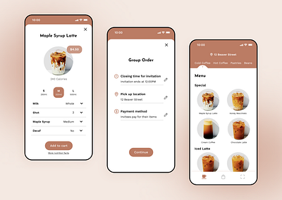 Re:Coffee branding mobile app ui ux