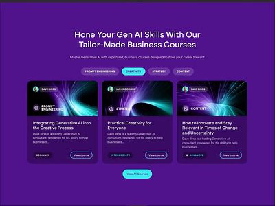 The Gen AI Academy courses academy course generative ai interactions ui uiux ux web design