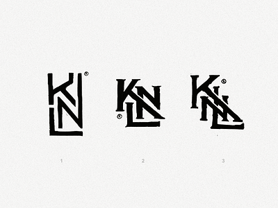 KNL. Which sketch would you pick? abbreviation branding design graphic design idea identity lettering letters logo logotype process progress simple sketch sports work