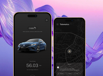 Dark mode - AI analytics (Motor Africa) ev location tracking interface toyota