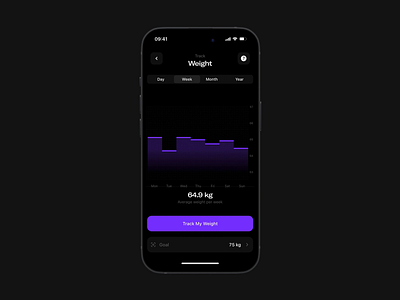 Weight Tracker animation bottom sheet control ios tracker ui weight tracker