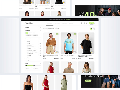 E-Commerce Product Listing Page cart page design e commerce landing page ecommerce ecommerce website landing pages shopping shopping landing page shopping web shopping website ui ui design ux design website design